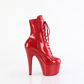 Pleaser ADORE-1020GP Plateau Stiefeletten Lack Glitter Rot EU-43 / US-13