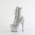 Pleaser ADORE-1020GP Plateau Stiefeletten Lack Glitter Silber EU-44 / US-14