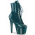 Pleaser ADORE-1020GP Plateau Stiefeletten Lack Glitter Blau Grün EU-36 / US-6