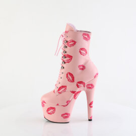 Pleaser ADORE-1020KISSES Plateau Stiefeletten Kunstleder Pink EU-38 / US-8