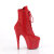 Pleaser ADORE-1020RM Plateau Stiefeletten Kunstleder Strass Mesh Rot EU-40 / US-10