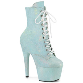 Pleaser ADORE-1020SDG Plateau Stiefeletten Glitter Blau...