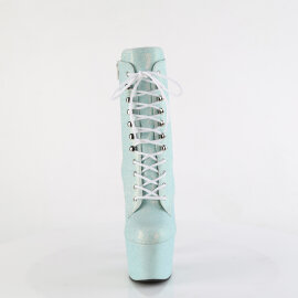 Pleaser ADORE-1020SDG Plateau Stiefeletten Glitter Blau...