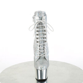 Pleaser ADORE-1020SQ-02 Plateau Stiefeletten Chrom...