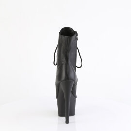 Pleaser ADORE-1021 Plateau Stiefeletten Leder Schwarz EU-40 / US-10