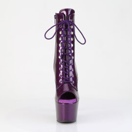 Pleaser ADORE-1021GP Plateau Stiefeletten Lack Glitter Dunkles Lila EU-37 / US-7