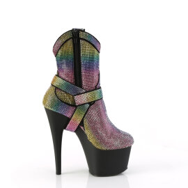 Pleaser ADORE-1029RS Plateau Stiefeletten Strass Bunt EU-36 / US-6