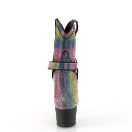 Pleaser ADORE-1029RS Plateau Stiefeletten Strass Bunt...