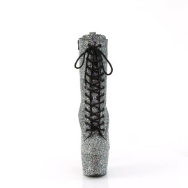 Pleaser ADORE-1040GR Plateau Stiefeletten Chrom Holograma...