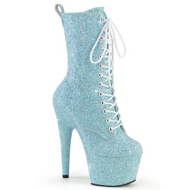 Pleaser ADORE-1040GR Plateau Stiefeletten Glitter Strass...