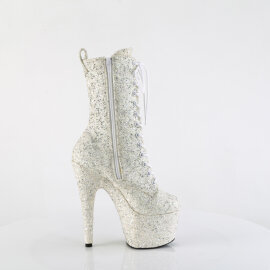 Pleaser ADORE-1040GR Plateau Stiefeletten Glitter Strass Beige EU-40 / US-10