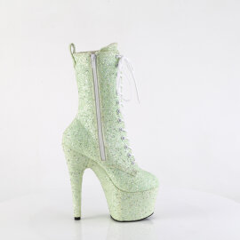 Pleaser ADORE-1040GR Plateau Stiefeletten Glitter Strass Grün EU-38 / US-8