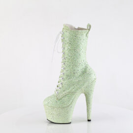 Pleaser ADORE-1040GR Plateau Stiefeletten Glitter Strass Grün EU-39 / US-9