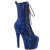 Pleaser ADORE-1040SPF Plateau Stiefeletten Stoff Metallic Snakeprint Blau EU-37 / US-7