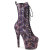 Pleaser ADORE-1040SPF Plateau Stiefeletten Stoff Holograma Metallic Pink Bunt EU-35 / US-5