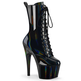 Pleaser ADORE-1040WR-HG Plateau Stiefeletten Lack Holograma Schwarz EU-39 / US-9