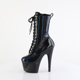 Pleaser ADORE-1040WR-HG Plateau Stiefeletten Lack Holograma Schwarz EU-40 / US-10
