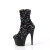 Pleaser ADORE-1042SQ Plateau Stiefeletten Pailetten Schwarz EU-37 / US-7