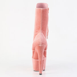 Pleaser ADORE-1045VEL Plateau Stiefeletten Samt Pink EU-36 / US-6