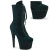 Pleaser ADORE-1045VEL Plateau Stiefeletten Samt Grün EU-35 / US-5