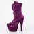 Pleaser ADORE-1045VEL Plateau Stiefeletten Samt Lila EU-35 / US-5