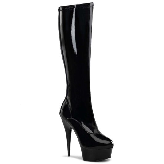 Pleaser Kniestiefel DELIGHT-2000 Schwarz EU-36 / US-6