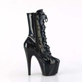 Pleaser ADORE-1046 Plateau Stiefeletten Lack Holograma Schwarz EU-38 / US-8