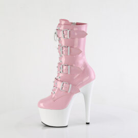 Pleaser ADORE-1046TT Plateau Stiefeletten Lack Holograma Pink EU-36 / US-6