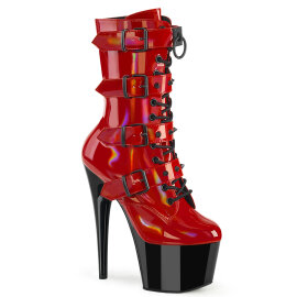 Pleaser ADORE-1046TT Plateau Stiefeletten Lack Holograma...