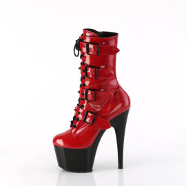 Pleaser ADORE-1046TT Plateau Stiefeletten Lack Holograma Rot EU-35 / US-5
