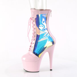 Pleaser ADORE-1047 Plateau Stiefeletten Lack Holograma Pink EU-39 / US-9