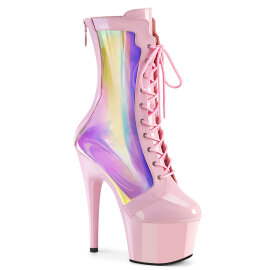 Pleaser ADORE-1047 Plateau Stiefeletten Lack Holograma...