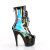 Pleaser ADORE-1047 Plateau Stiefeletten Lack Holograma Schwarz EU-41 / US-11
