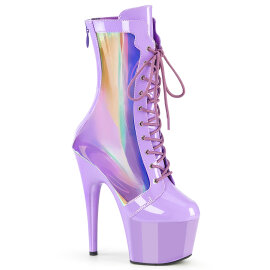 Pleaser ADORE-1047 Plateau Stiefeletten Lack Holograma Lila EU-38 / US-8