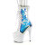 Pleaser ADORE-1047 Plateau Stiefeletten Lack Holograma Weiß EU-37 / US-7