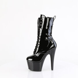 Pleaser ADORE-1049WR Plateau Stiefeletten Lack Schwarz EU-39 / US-9