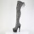 Pleaser ADORE-3008SP-BT Plateau Overknee Stiefel Snakeprint Schwarz Weiß EU-39 / US-9
