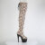 Pleaser ADORE-3008SP-BT Plateau Overknee Stiefel Snakeprint Braun EU-38 / US-8
