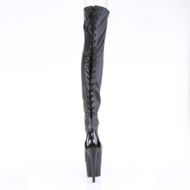 Pleaser ADORE-3017 Plateau Overknee Stiefel Snakeprint Schwarz EU-41 / US-11