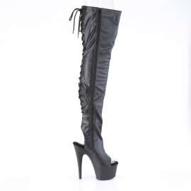 Pleaser ADORE-3017 Plateau Overknee Stiefel Snakeprint Schwarz EU-41 / US-11