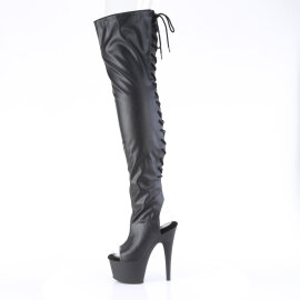 Pleaser ADORE-3017 Plateau Overknee Stiefel Snakeprint Schwarz EU-42 / US-12