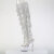 Pleaser ADORE-3019C-RSF Plateau Overknee Stiefel Clear Clear Strass Silber EU-37 / US-7
