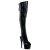 Pleaser ADORE-3019HWR Plateau Overknee Stiefel Holograma Schwarz EU-38 / US-8