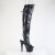 Pleaser ADORE-3019HWR Plateau Overknee Stiefel Holograma Schwarz EU-38 / US-8