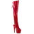 Pleaser ADORE-3019HWR Plateau Overknee Stiefel Holograma Rot EU-38 / US-8