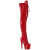 Pleaser ADORE-3020GP Plateau Overknee Stiefel Lack Glitter Rot EU-44 / US-14