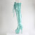 Pleaser ADORE-3021GP Plateau Overknee Stiefel Lack Glitter Blau EU-35 / US-5