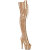 Pleaser ADORE-3021GP Plateau Overknee Stiefel Lack Glitter Gold EU-35 / US-5