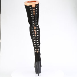 Pleaser ADORE-3063 Plateau Overknee Stiefel Schwarz EU-35 / US-5