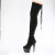 Pleaser ADORE-3063 Plateau Overknee Stiefel Schwarz EU-35 / US-5